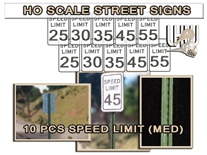 HO Scale Signs Warning/Caution Pack 1.2