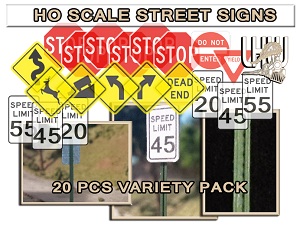 HO Scale Signs Variety Pack 1