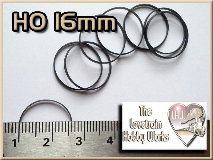 N Scale Traction Tires steam-large 9mm x 1mm XT replacements for most brands. 